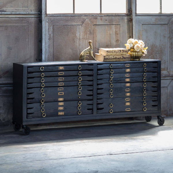Printmakers Console 12 Drawers